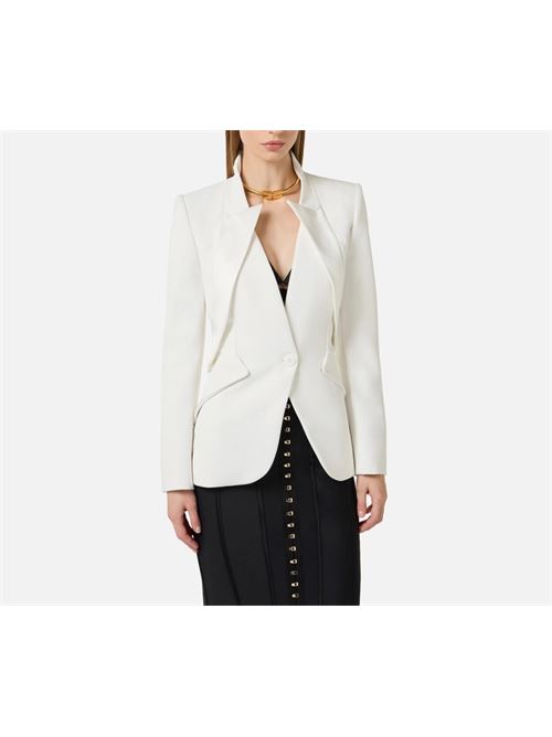 Lightweight crepe jacket with satin lapels ELISABETTA FRANCHI | GI19261E2.360